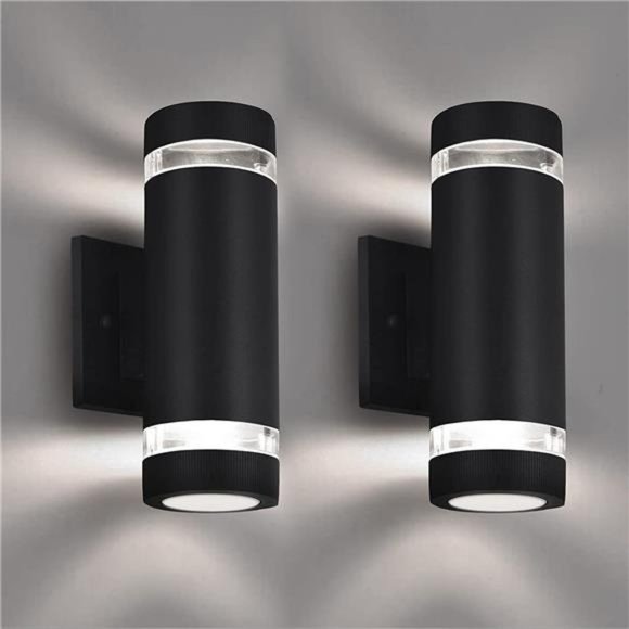 Outdoor Wall Sconce, Dusk to Dawn Outdoor Exterior Lighting  - Up Down Light - Picture 1 of 7